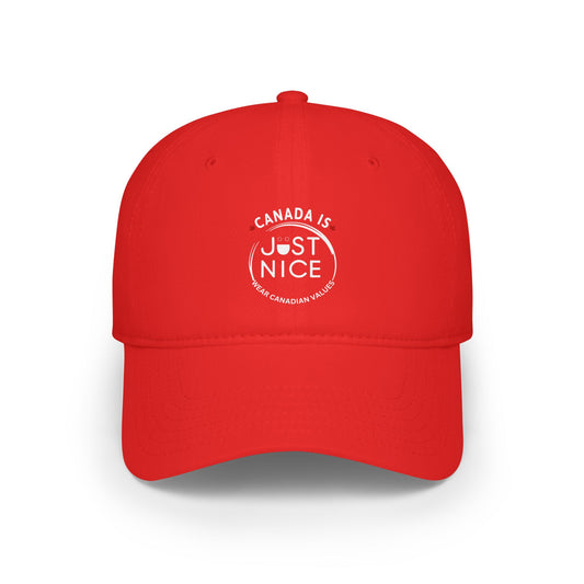 Stylish Low Profile Baseball Cap with 'Just Nice' Design, Casual Hat for Outdoor Lovers, Gift for Birthdays, Sports Cap, Trendy Headwear