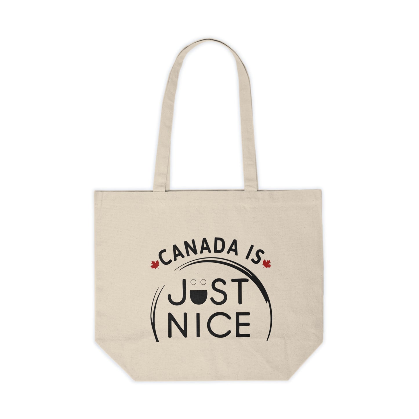 Canada Is Just Nice Tote Bag | Eco-Friendly Canvas Shopping Bag, Reusable Grocery Tote, Gift for Canadians, Cute Travel Bag,