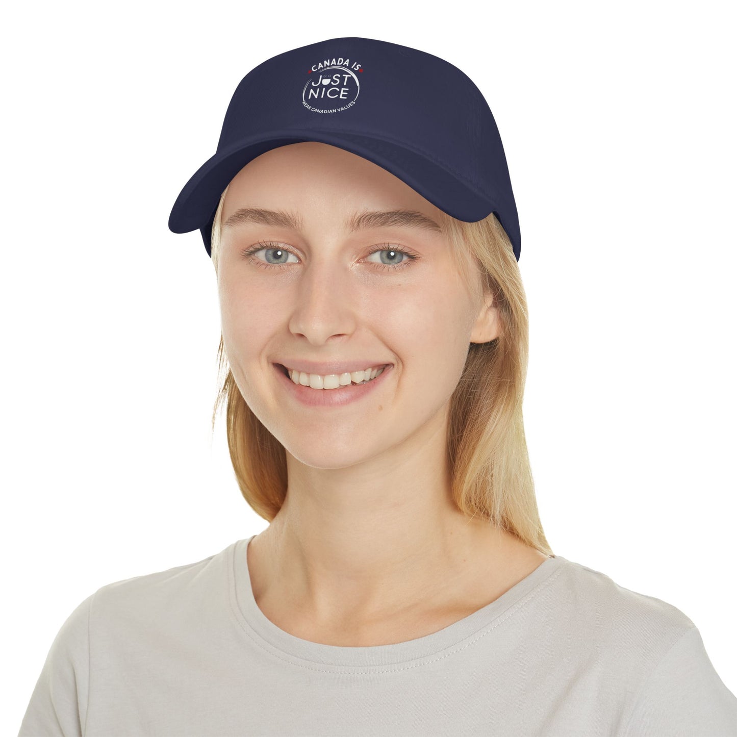 Stylish Low Profile Baseball Cap with 'Just Nice' Design, Casual Hat for Outdoor Lovers, Gift for Birthdays, Sports Cap, Trendy Headwear