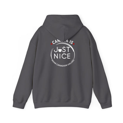 Canada Is Just Nice Hooded Sweatshirt | Unisex Cozy Pullover
