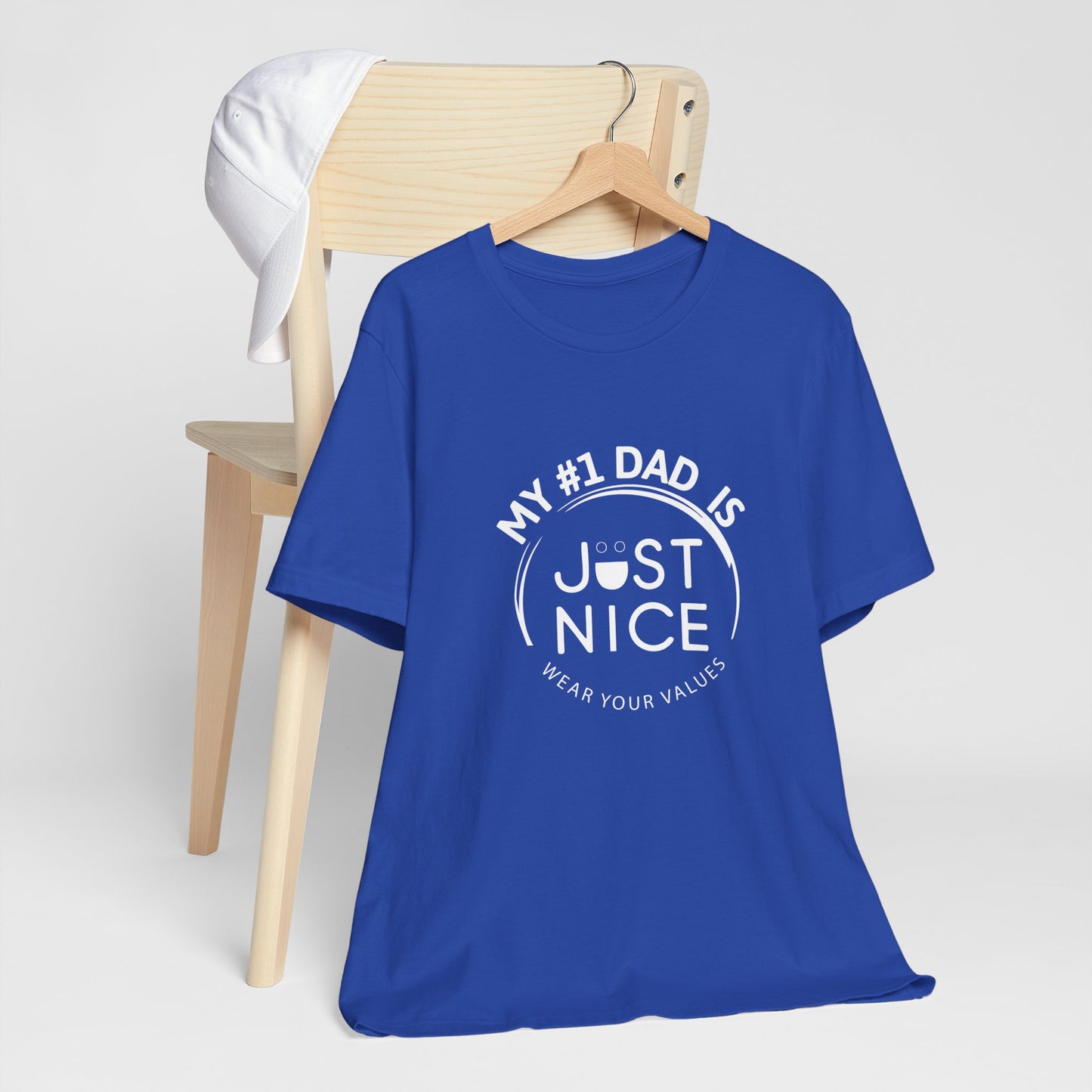 My #1 Dad Is Just Nice T-Shirt, Father's Day Gift, Dad Joke Tee, Holiday Apparel, Gift for Dad, Unisex Short Sleeve Top