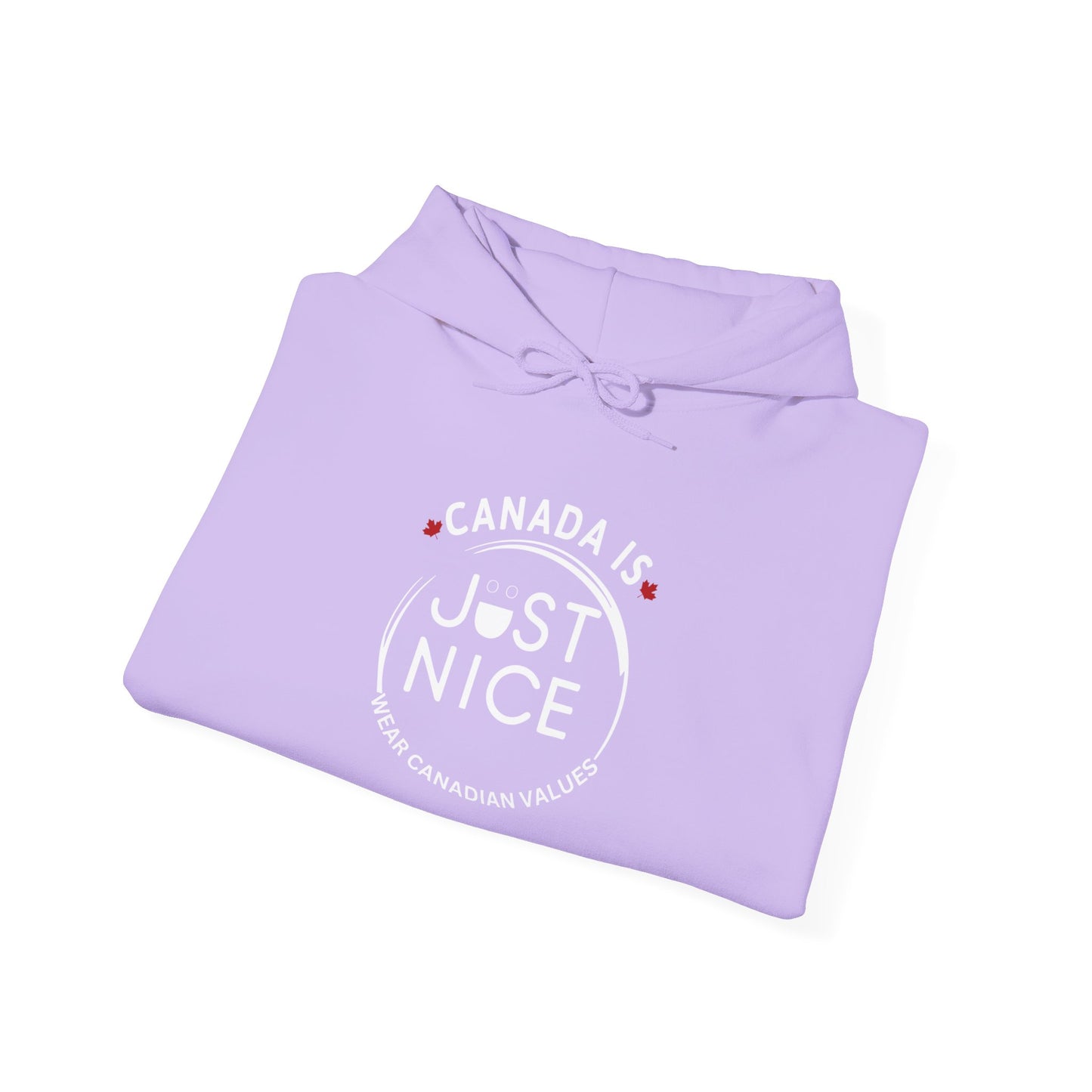 Canada Is Just Nice Hoodie - Unisex Heavy Blend™ Sweatshirt with Maple Leaf Design