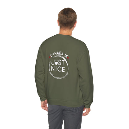 Canada Is Just Nice Crewneck Sweatshirt - Cozy Unisex Sweater