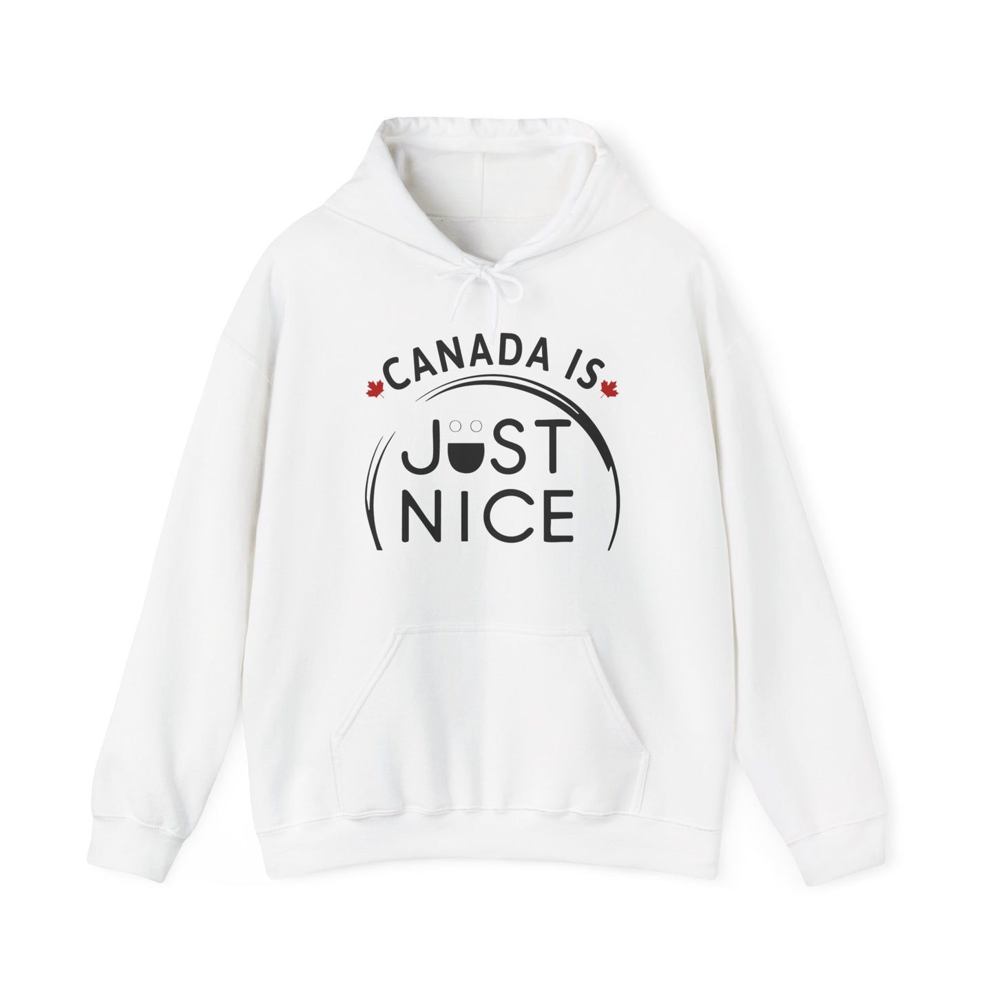 Cozy Canada Sweatshirt | Just Nice Hoodie | Unisex Pullover for Canadians | Gift for Friends | Perfect for Winter & Travel