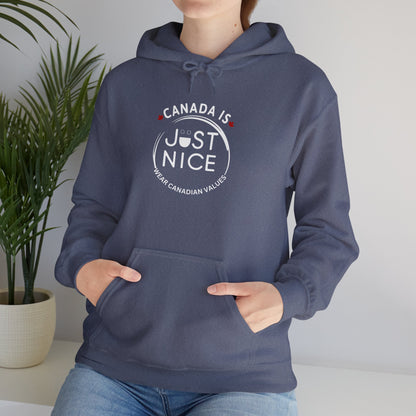 Canada Is Just Nice Hooded Sweatshirt | Unisex Cozy Pullover
