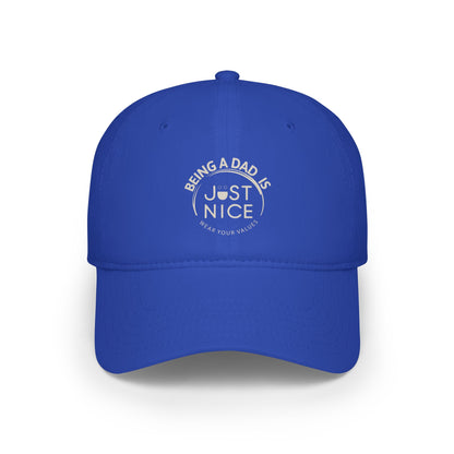 Dad Life Low Profile Baseball Cap, Gifts for Dads, Red Cap, Father's Day Hat, Just Nice Dad Hat, Casual Style