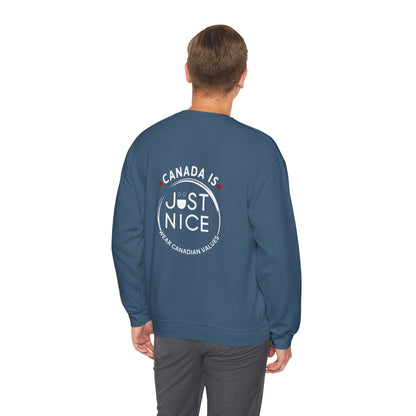 Canada Is Just Nice Crewneck Sweatshirt - Cozy Unisex Sweater