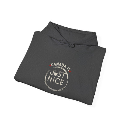 Canada is Just Nice Hoodie, Cozy Sweatshirt for Canada Day, Gift for Friends, Unisex Pullover, Casual Wear, Fall Fashion