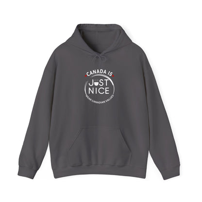 Canada Is Just Nice Hooded Sweatshirt | Unisex Cozy Pullover
