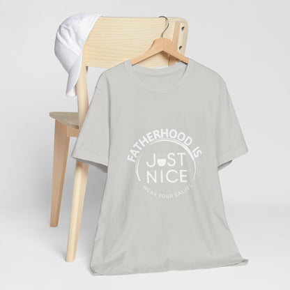 Unisex Jersey Short Sleeve Tee - Present Dad Shirt, Father's Day Gift, Casual Wear, Family T-Shirt, Dad Life Apparel