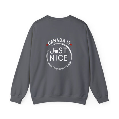 Canada Is Just Nice Crewneck Sweatshirt - Cozy Unisex Sweater