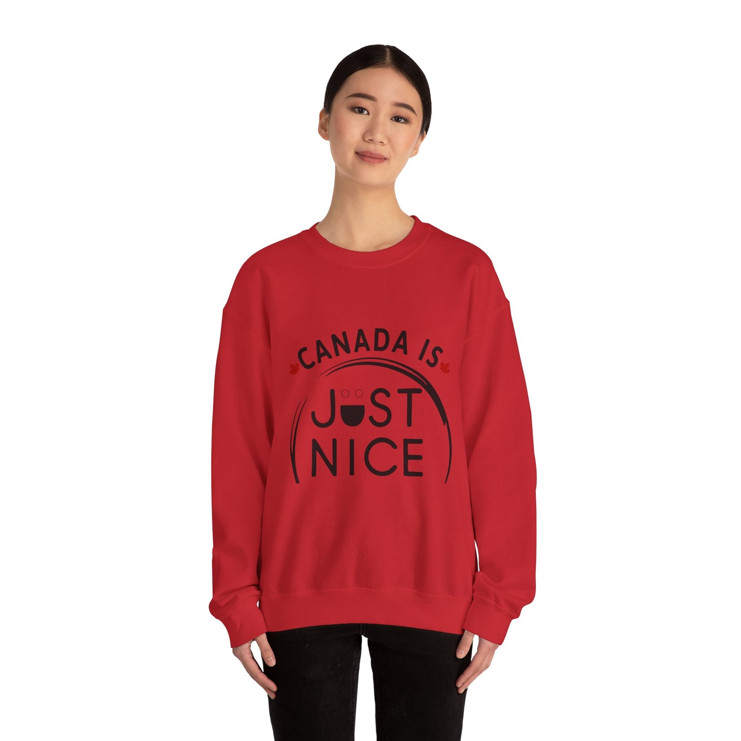Canada Is Just Nice Sweatshirt, Cozy Unisex Crewneck, Perfect Gift for Canadians, Canada Day Apparel, Everyday Comfort Wear