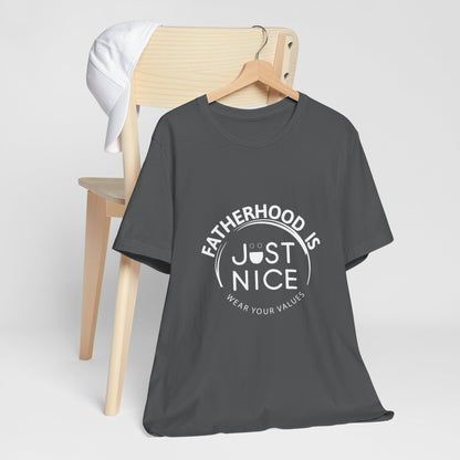 Unisex Jersey Short Sleeve Tee - Present Dad Shirt, Father's Day Gift, Casual Wear, Family T-Shirt, Dad Life Apparel