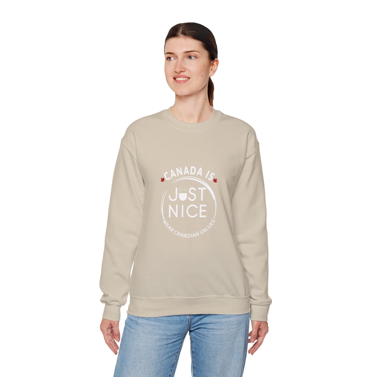 Canada Is Just Nice Crewneck Sweatshirt - Cozy Unisex Sweater