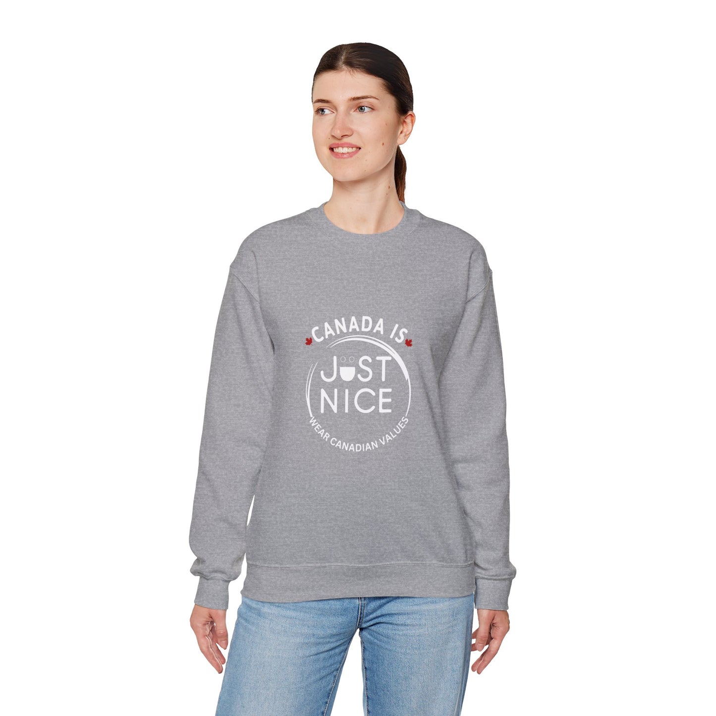 Canada Is Just Nice Crewneck Sweatshirt - Cozy Unisex Sweater