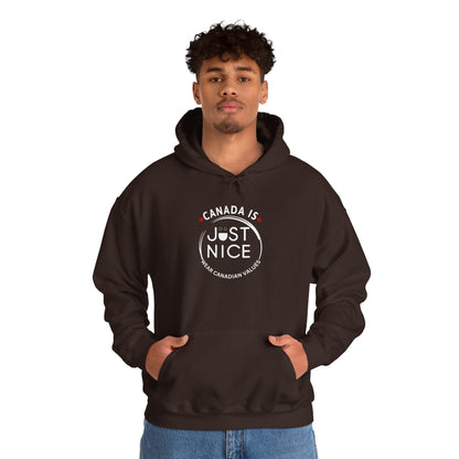 Canada Is Just Nice Hooded Sweatshirt | Unisex Cozy Pullover