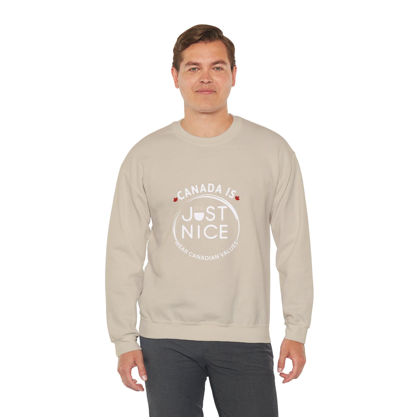 Canada Is Just Nice Crewneck Sweatshirt - Cozy Unisex Sweater