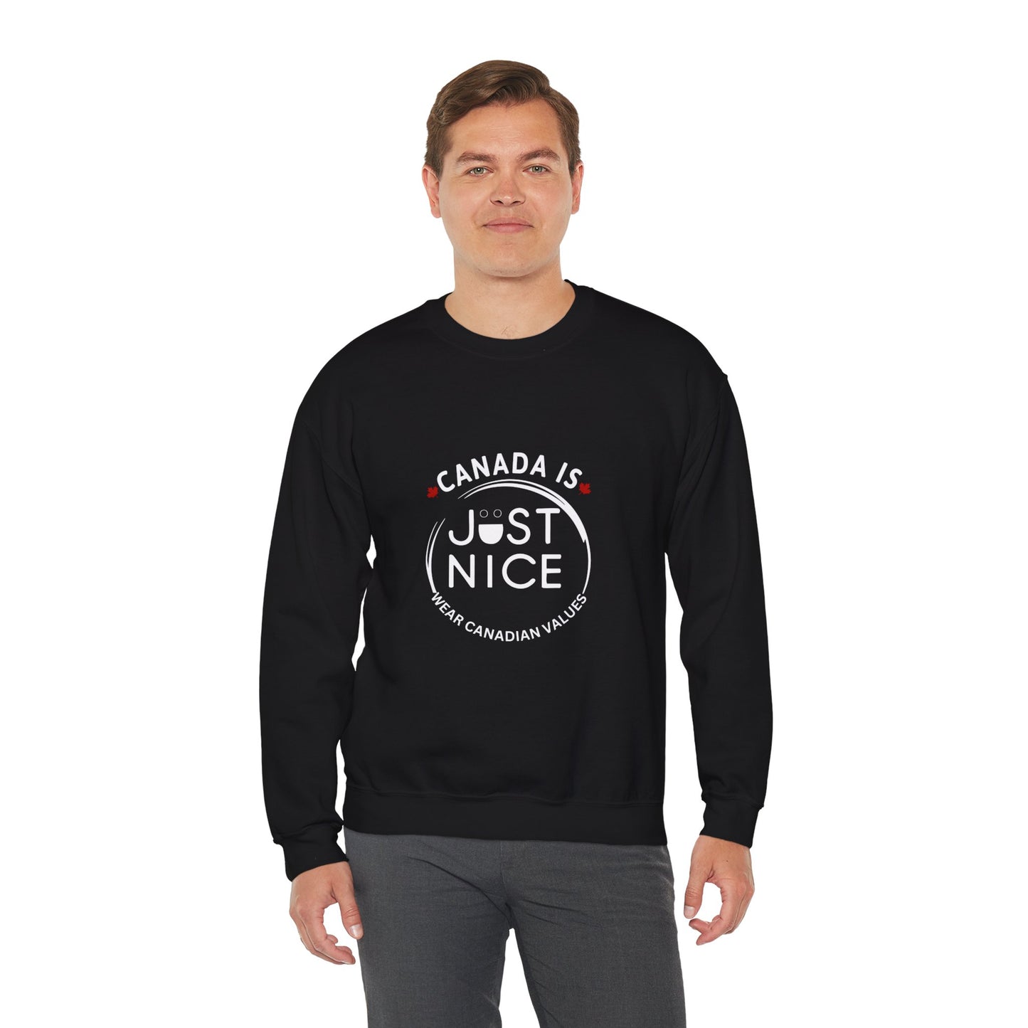 Canada Is Just Nice Crewneck Sweatshirt - Cozy Unisex Sweater