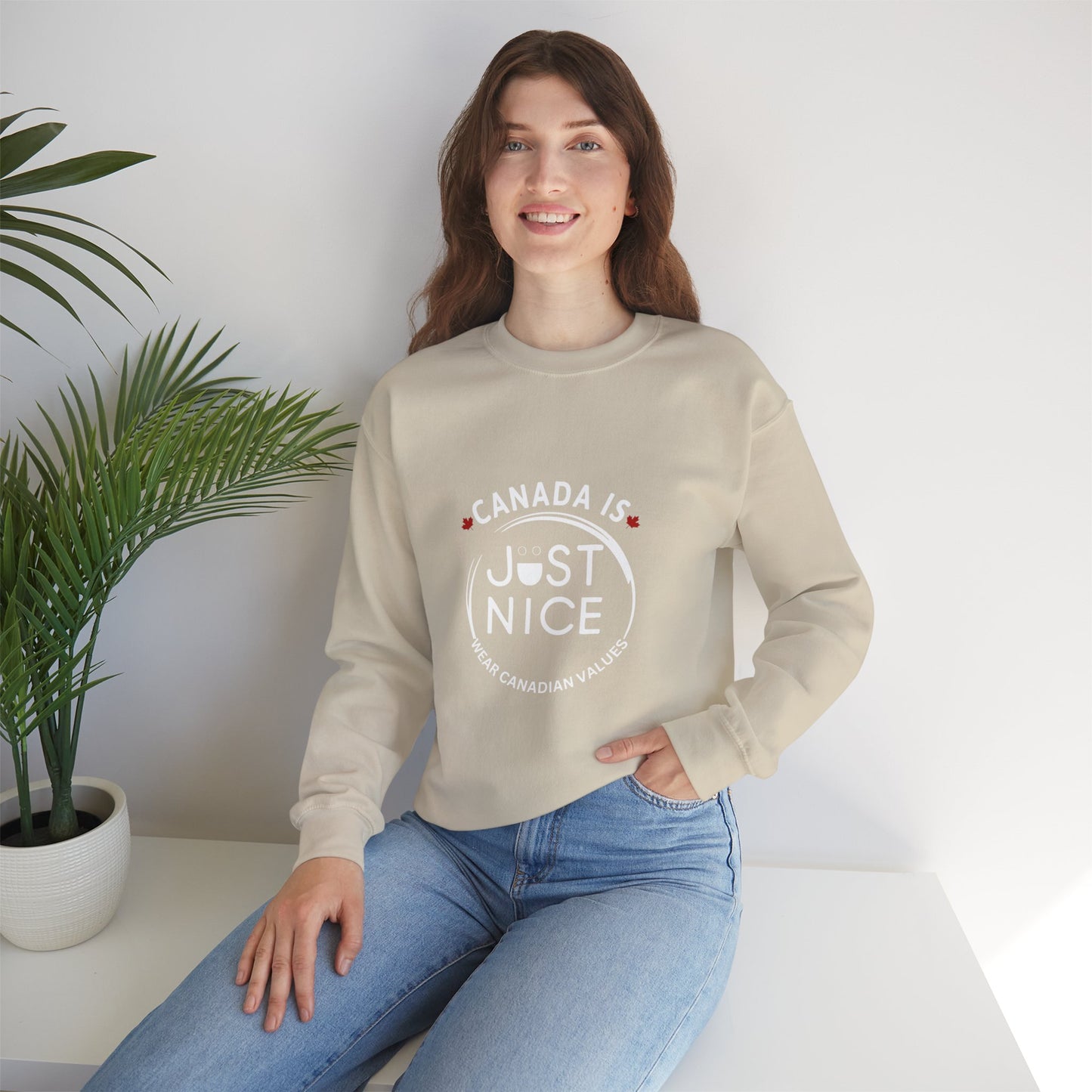 Canada Is Just Nice Crewneck Sweatshirt - Cozy Unisex Sweater