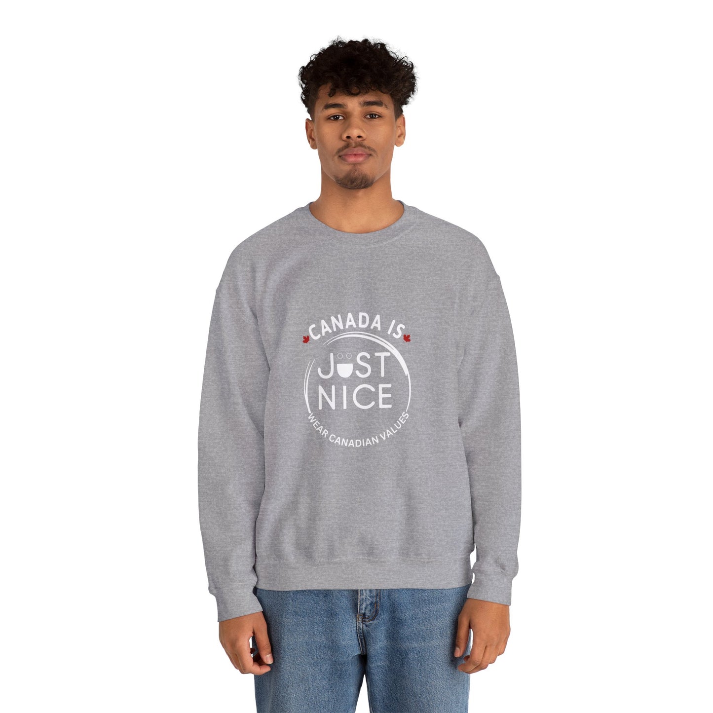 Canada Is Just Nice Crewneck Sweatshirt - Cozy Unisex Sweater
