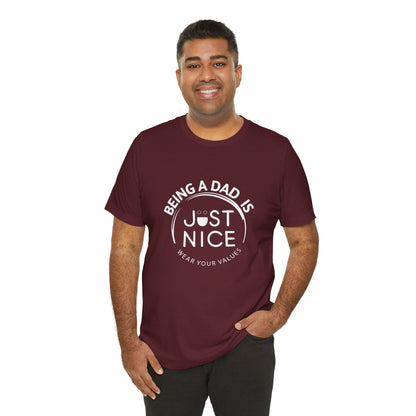 Dad Vibes Short Sleeve Tee - Perfect Gift for Father's Day, Comfortable Casual Wear, Unisex Tee for Dad