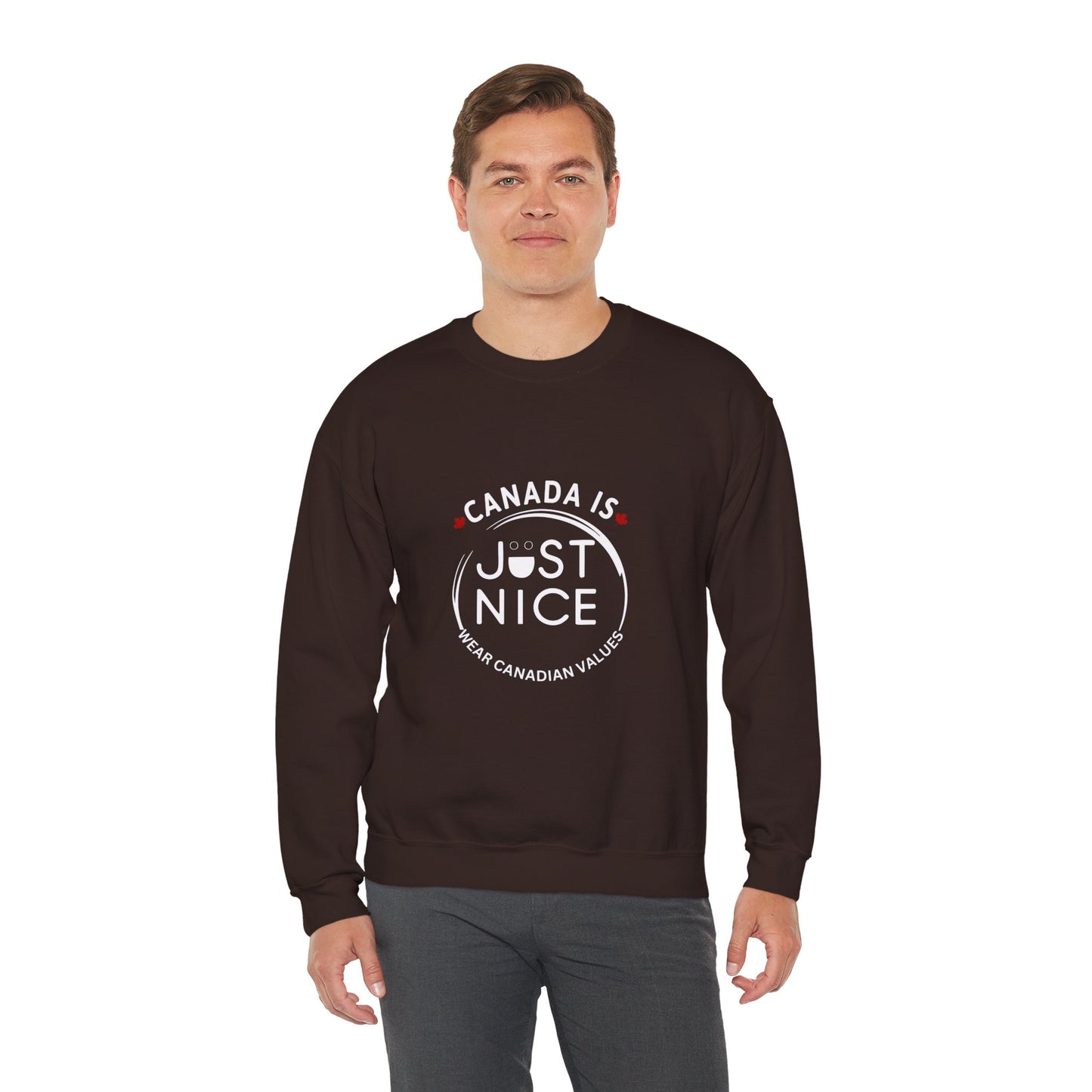 Canada Is Just Nice Crewneck Sweatshirt - Cozy Unisex Sweater