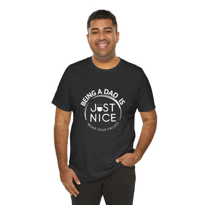Dad Vibes Short Sleeve Tee - Perfect Gift for Father's Day, Comfortable Casual Wear, Unisex Tee for Dad