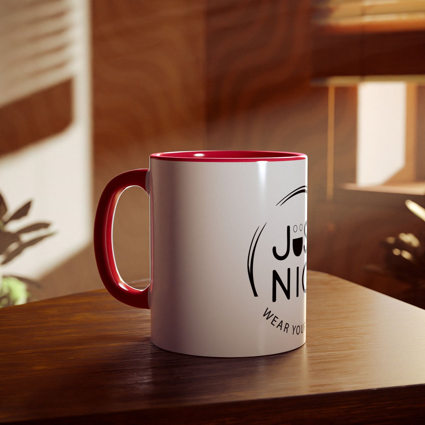 Just Nice Accent Mug - 11oz | Stylish Coffee Cup | Gift for Friends | Inspirational Drinkware | Unique Office Mug | Eco-Friendly Design