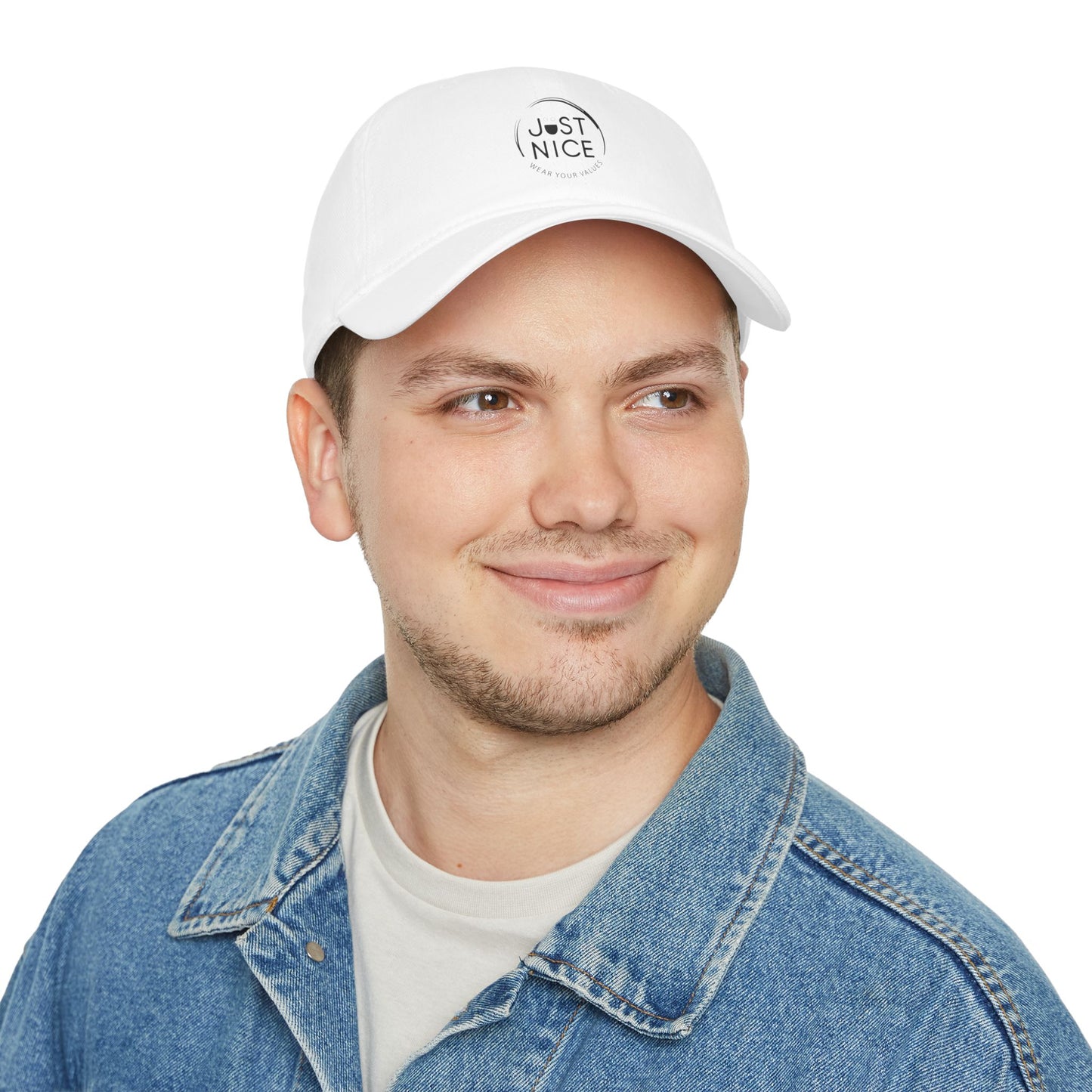 Stylish Low Profile Baseball Cap with 'Just Nice' Design, Casual Hat for Outdoor Lovers, Gift for Birthdays, Sports Cap, Trendy Headwear