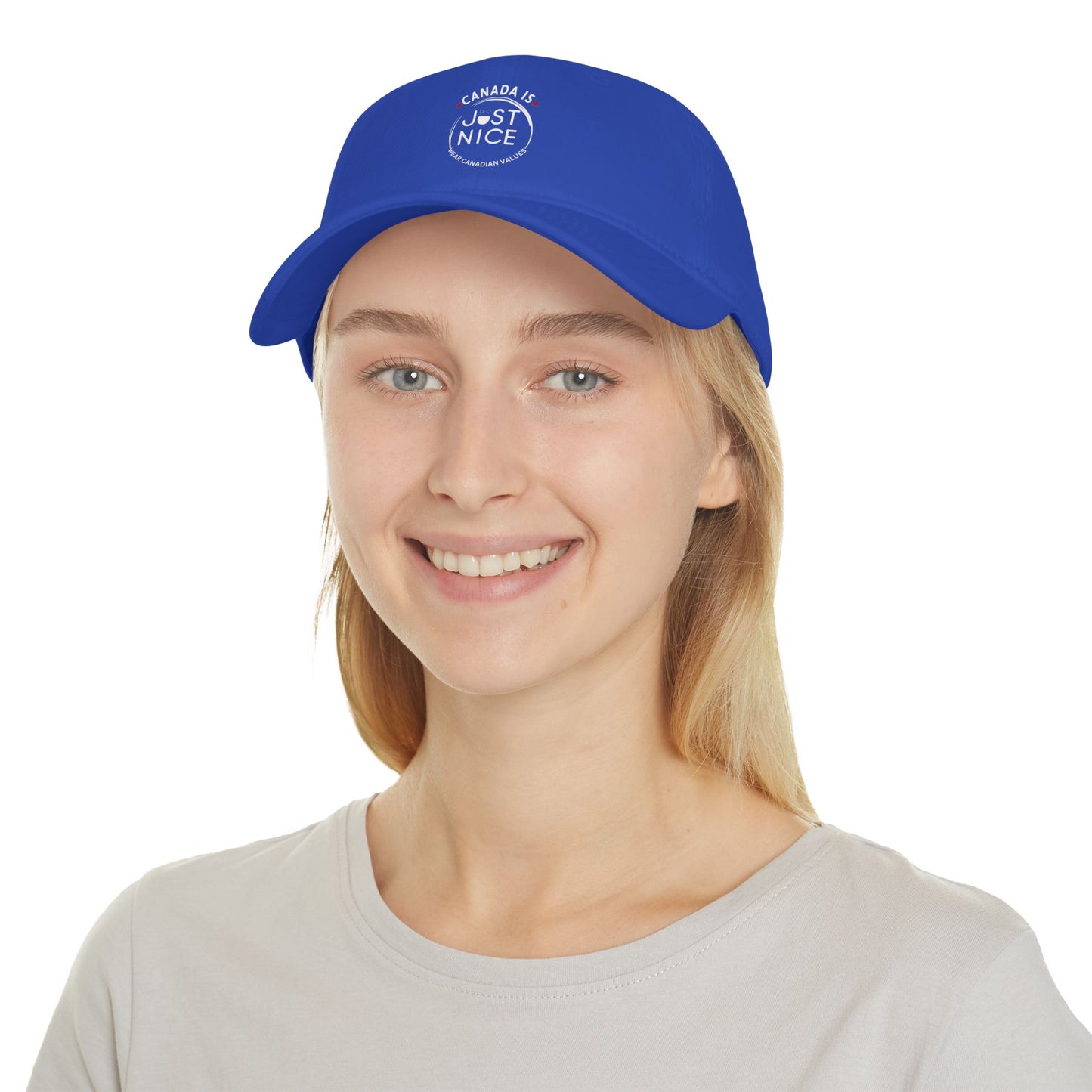 Stylish Low Profile Baseball Cap with 'Just Nice' Design, Casual Hat for Outdoor Lovers, Gift for Birthdays, Sports Cap, Trendy Headwear