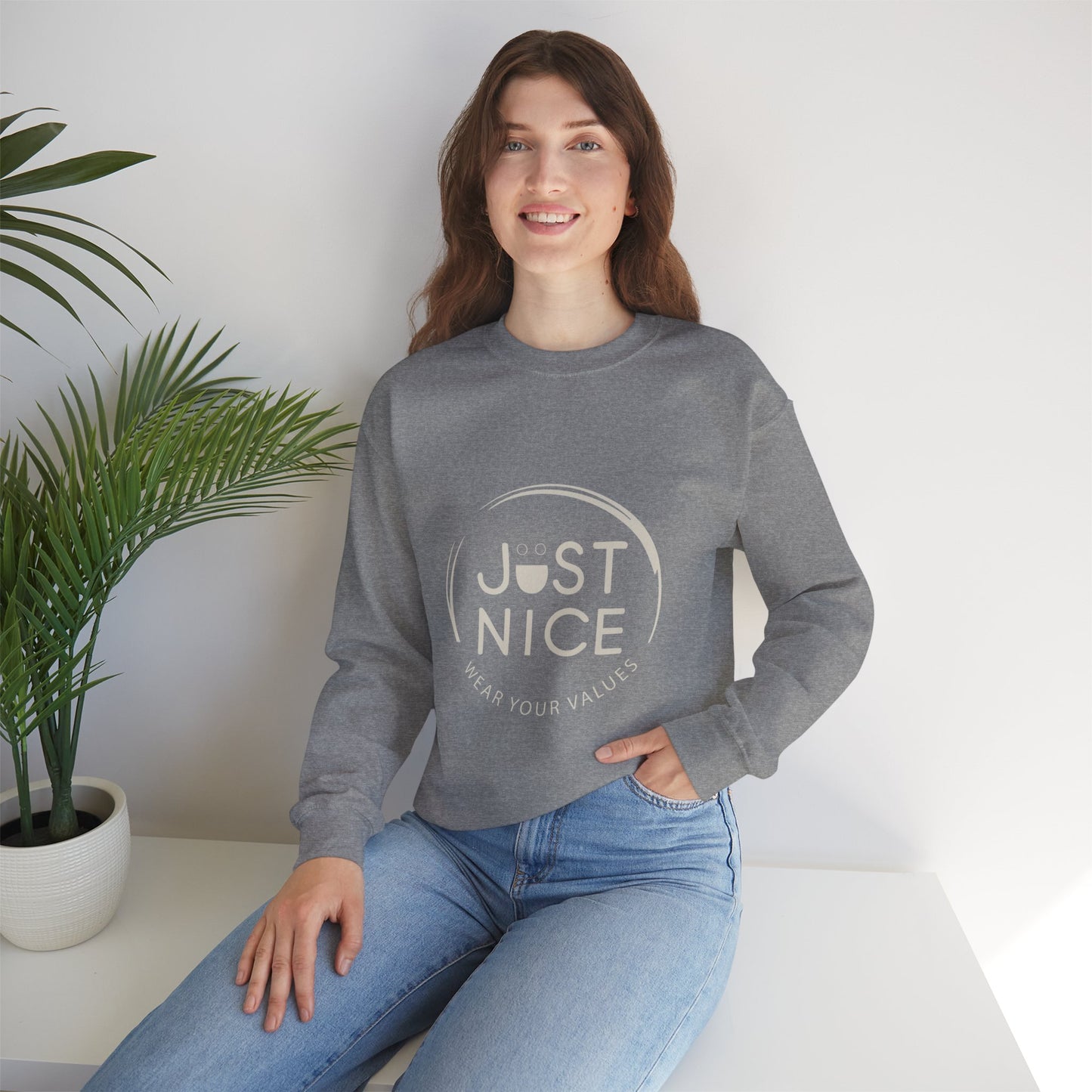 Canada Is Just Nice Crewneck Sweatshirt - Cozy Unisex Sweater for Home & Outdoor