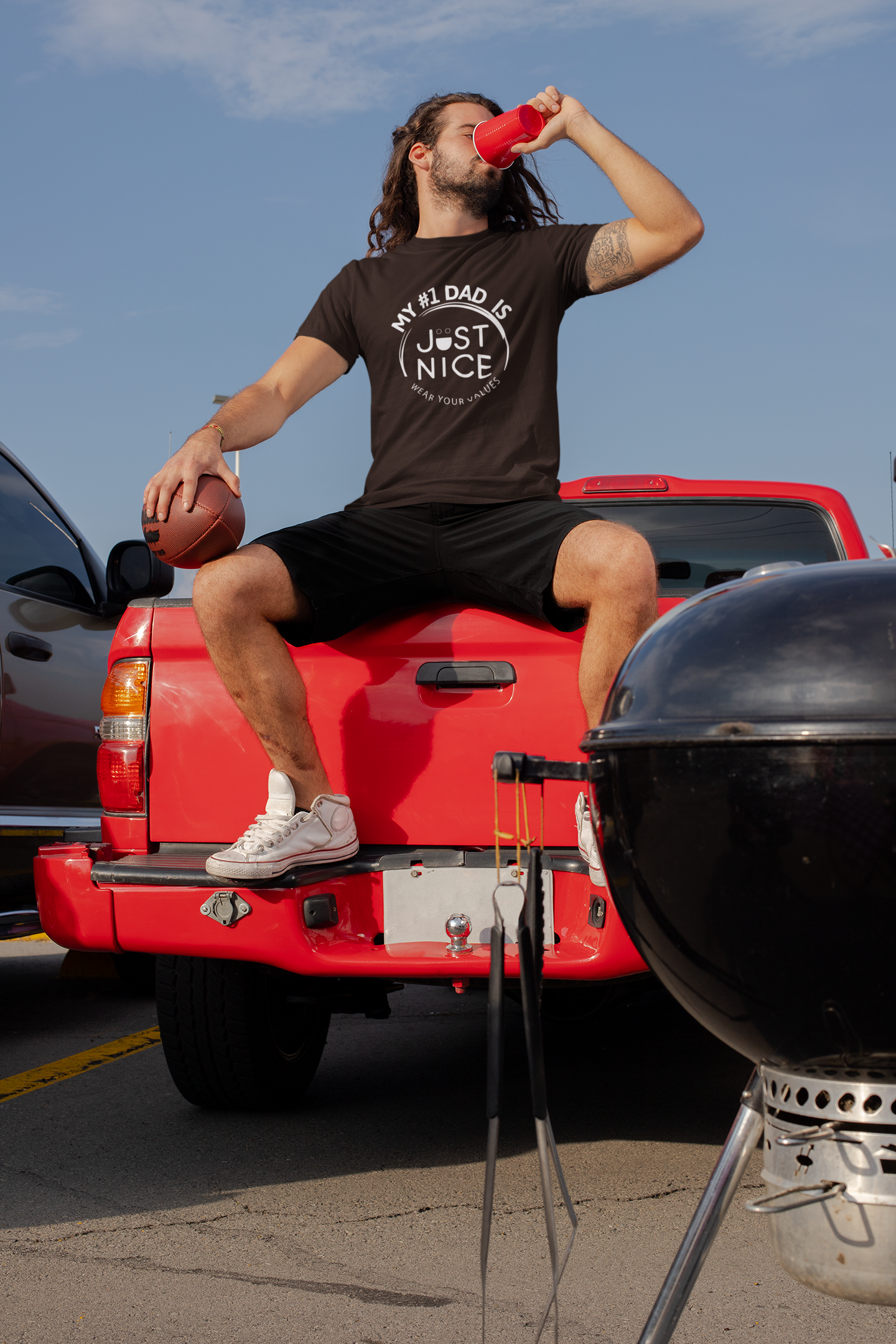 My #1 Dad Is Just Nice T-Shirt, Father's Day Gift, Dad Joke Tee, Holiday Apparel, Gift for Dad, Unisex Short Sleeve Top