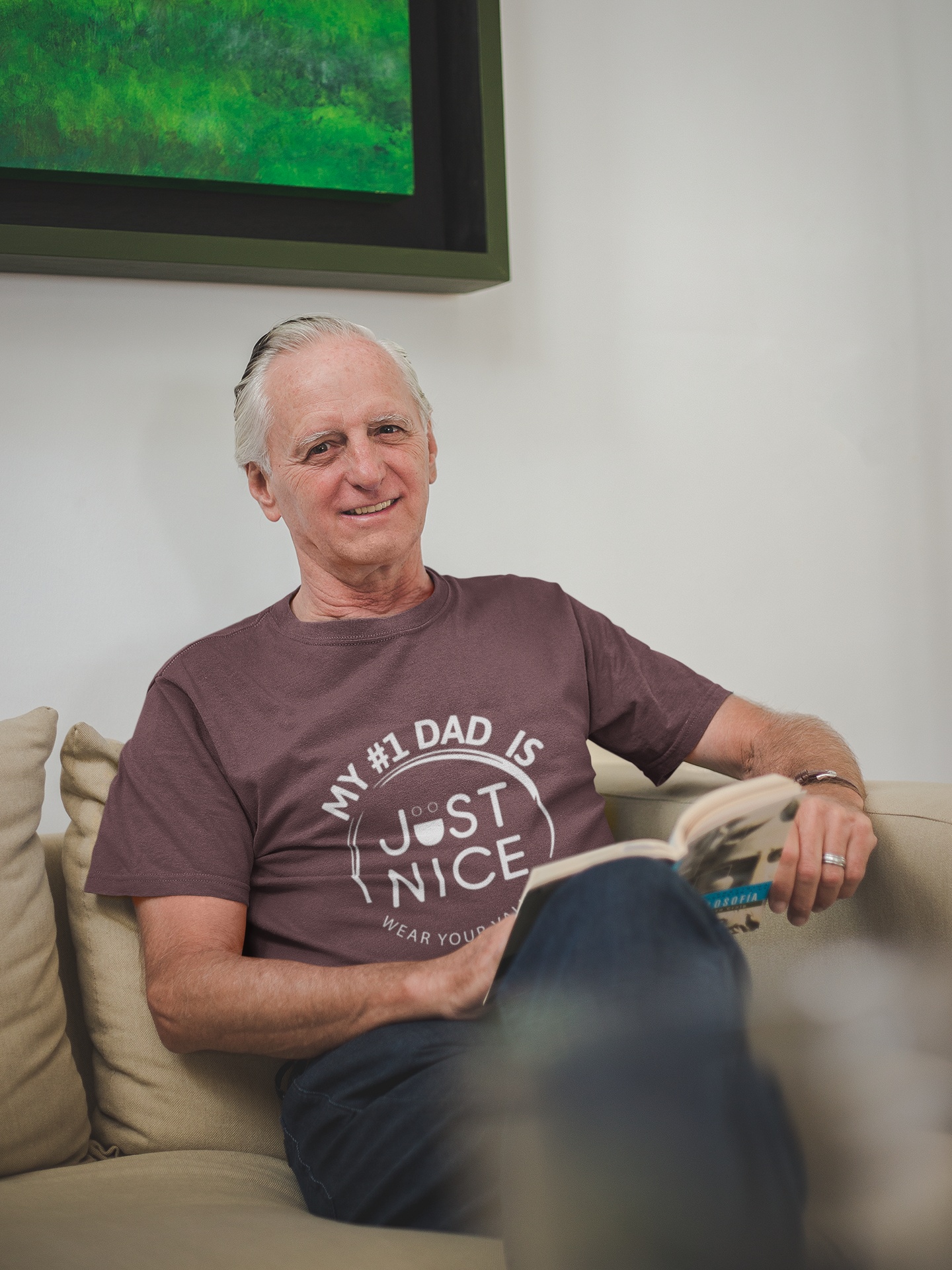 My #1 Dad Is Just Nice Tee, Unisex Jersey Short Sleeve Tee for Father's Day, Gifts for Dads, Comfortable Casual Wear, Everyday T-Shirt