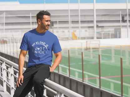 My #1 Dad Is Just Nice Tee, Unisex Jersey Short Sleeve Tee for Father's Day, Gifts for Dads, Comfortable Casual Wear, Everyday T-Shirt