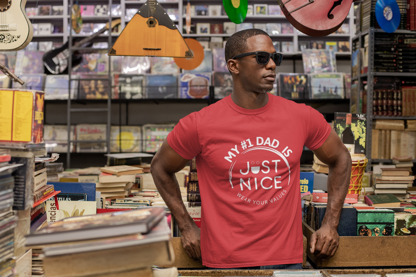 My #1 Dad Is Just Nice Tee, Unisex Jersey Short Sleeve Tee for Father's Day, Gifts for Dads, Comfortable Casual Wear, Everyday T-Shirt