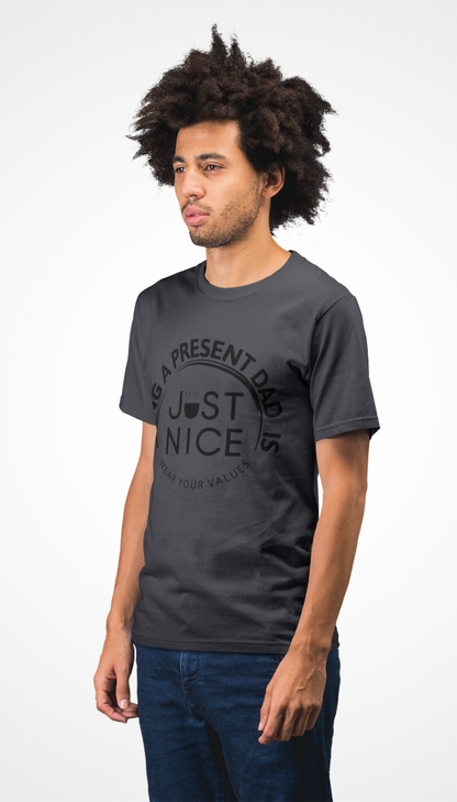 Unisex Jersey Short Sleeve Tee - Present Dad Shirt, Father's Day Gift, Casual Wear, Family T-Shirt, Dad Life Apparel
