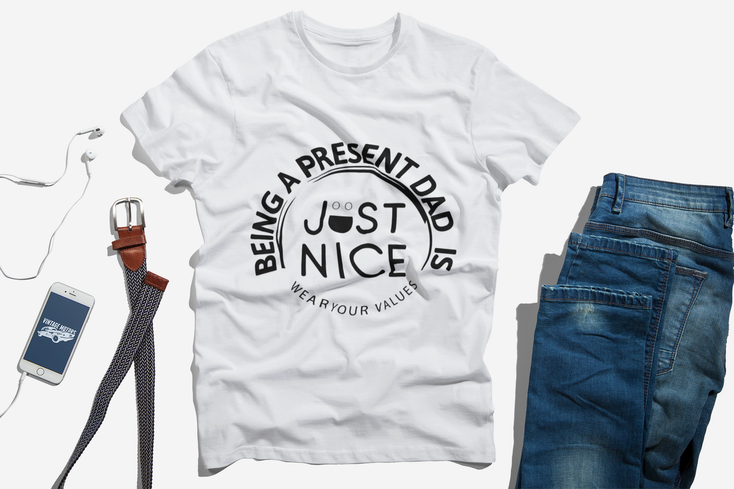 Unisex Jersey Short Sleeve Tee - Present Dad Shirt, Father's Day Gift, Casual Wear, Family T-Shirt, Dad Life Apparel