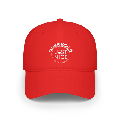 Fatherhood is Just Nice Low Profile Baseball Cap | Perfect Gift for Dads, Casual Style, Summer Accessory, Unique Father's Day Gift