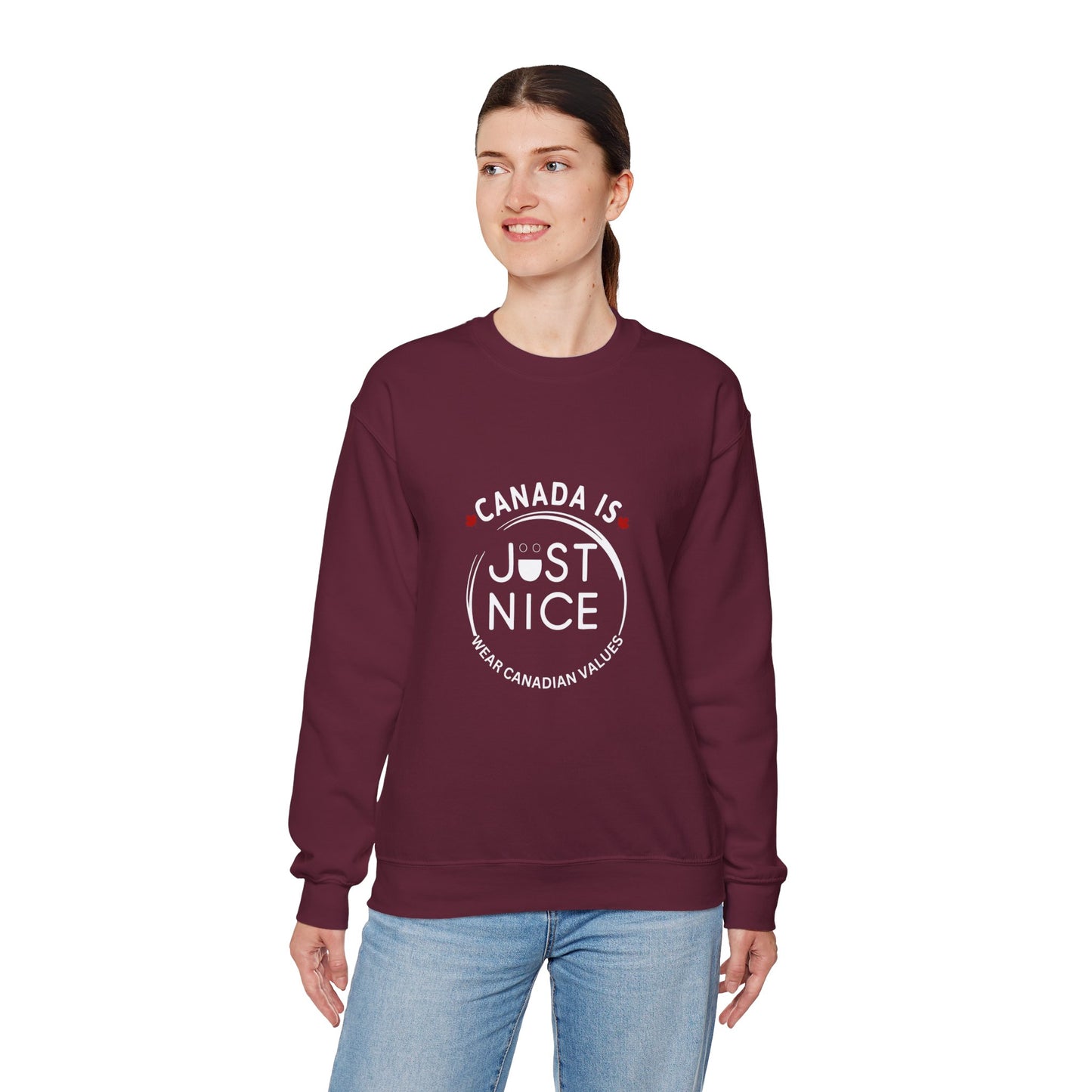 Canada Is Just Nice Crewneck Sweatshirt - Cozy Unisex Sweater