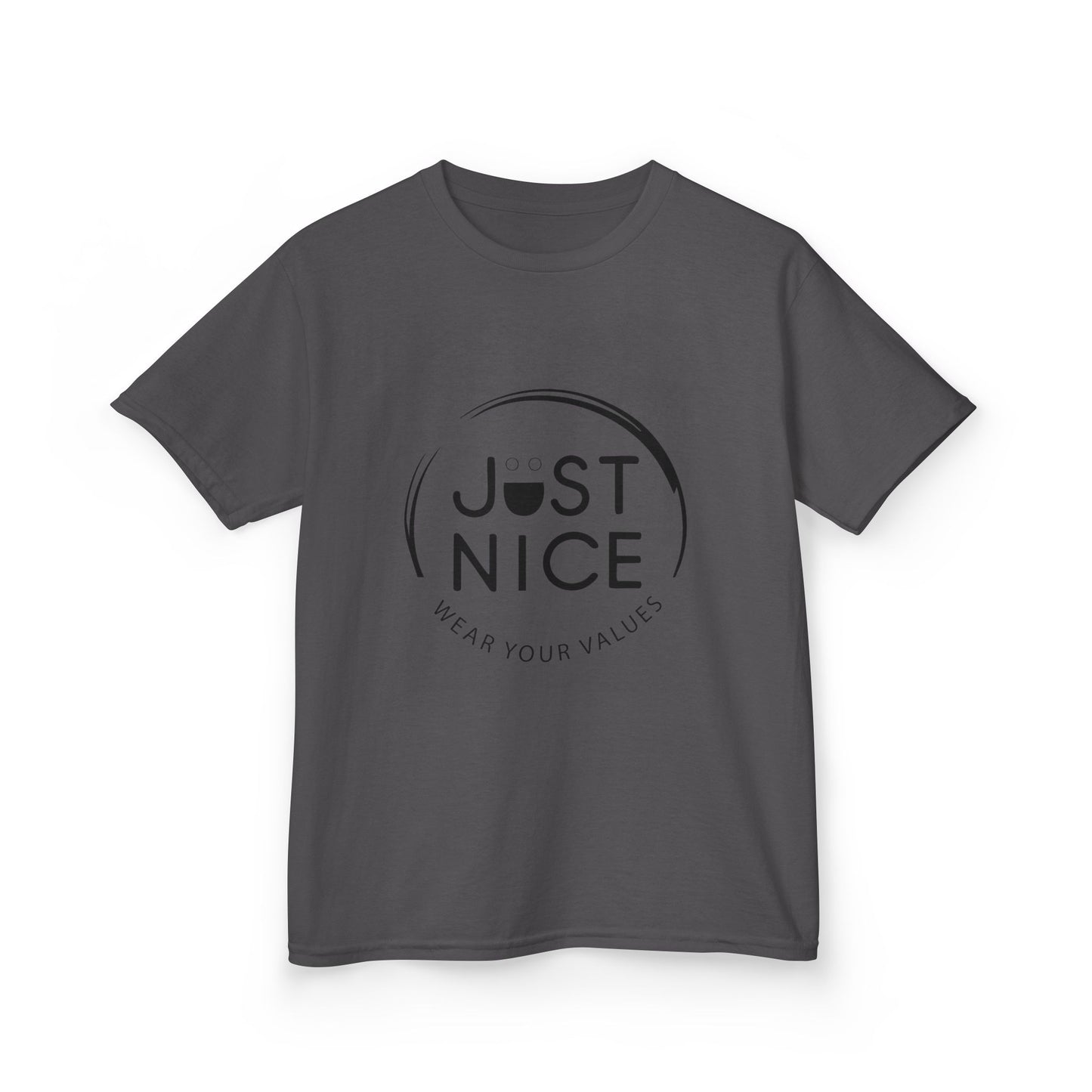 Kids Graphic Tee, Just Nice Cotton T-Shirt, Everyday Casual Wear, Perfect for Birthdays, Fun Gift for Kids, Playful Style