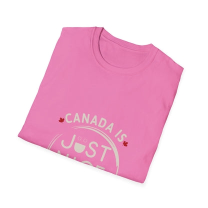 Unisex Softstyle T-Shirt - "Canada is Just Nice" Maple Leaf Design