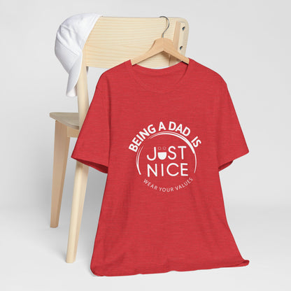 Dad Vibes Short Sleeve Tee - Perfect Gift for Father's Day, Comfortable Casual Wear, Unisex Tee for Dad