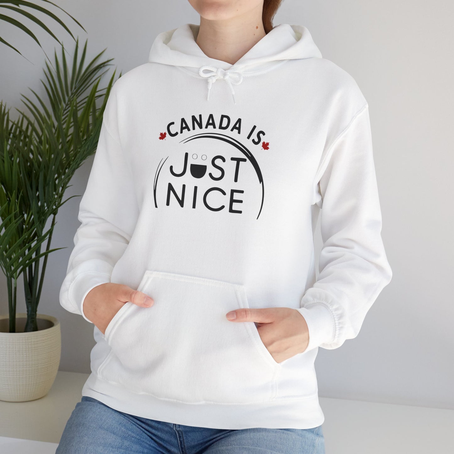 Canada Is Just Nice Hooded Sweatshirt | Unisex Cozy Pullover