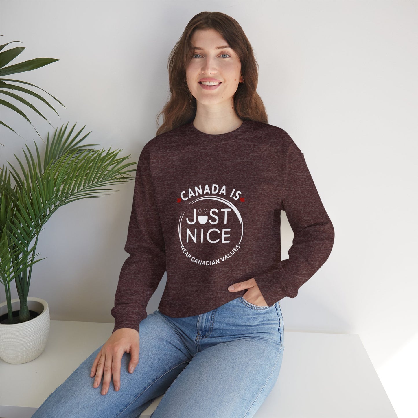 Canada Is Just Nice Crewneck Sweatshirt - Cozy Unisex Sweater