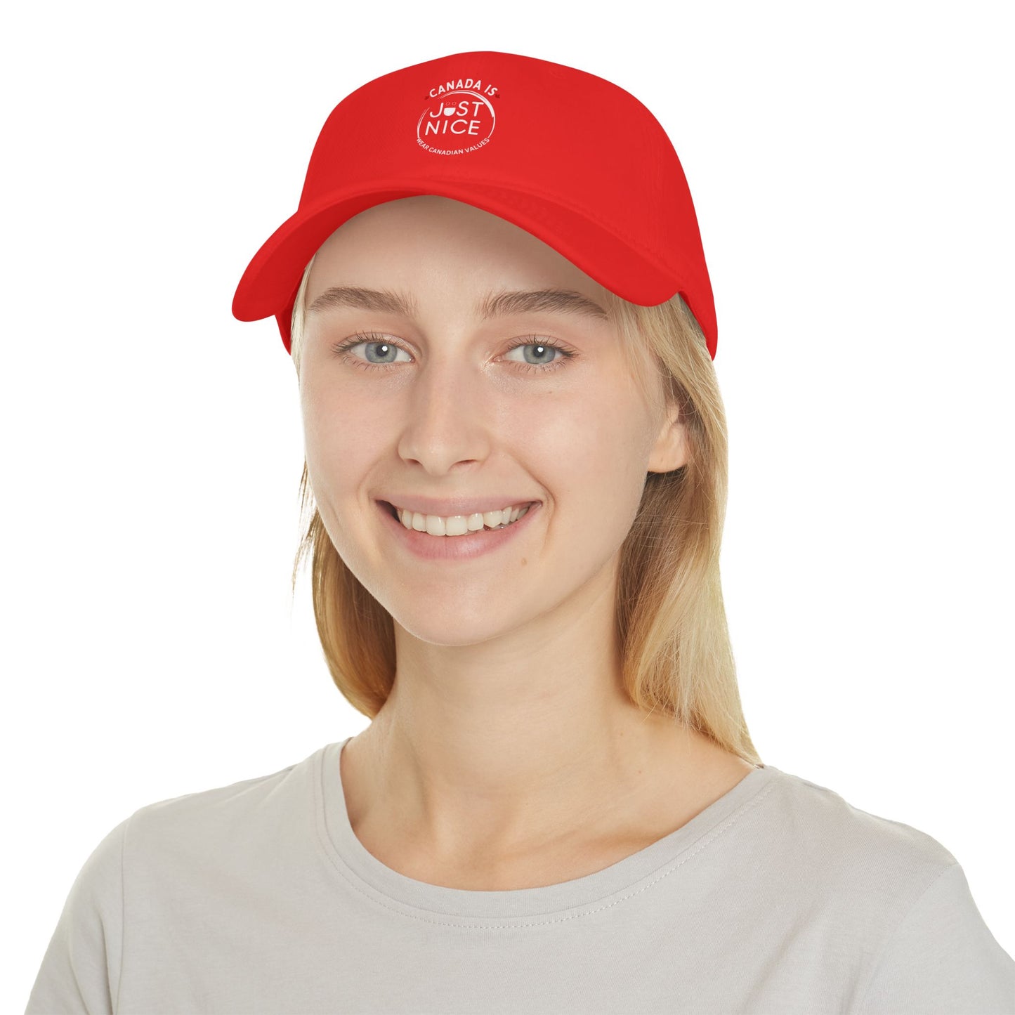 Stylish Low Profile Baseball Cap with 'Just Nice' Design, Casual Hat for Outdoor Lovers, Gift for Birthdays, Sports Cap, Trendy Headwear