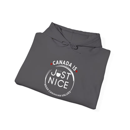 Canada Is Just Nice Hooded Sweatshirt | Unisex Cozy Pullover