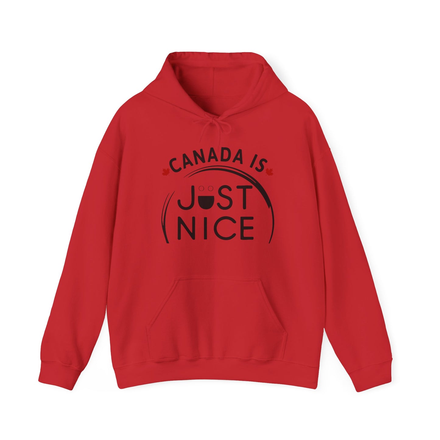 Cozy Canada Sweatshirt | Just Nice Hoodie | Unisex Pullover for Canadians | Gift for Friends | Perfect for Winter & Travel