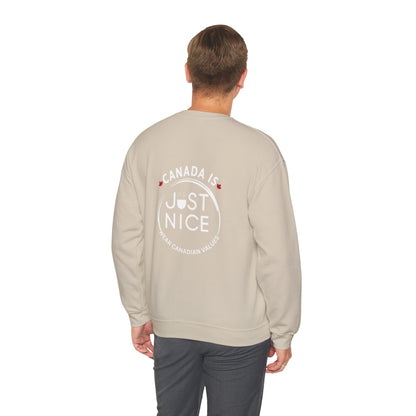 Canada Is Just Nice Crewneck Sweatshirt - Cozy Unisex Sweater