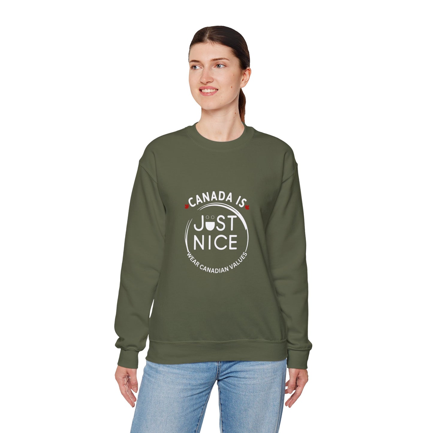 Canada Is Just Nice Crewneck Sweatshirt - Cozy Unisex Sweater