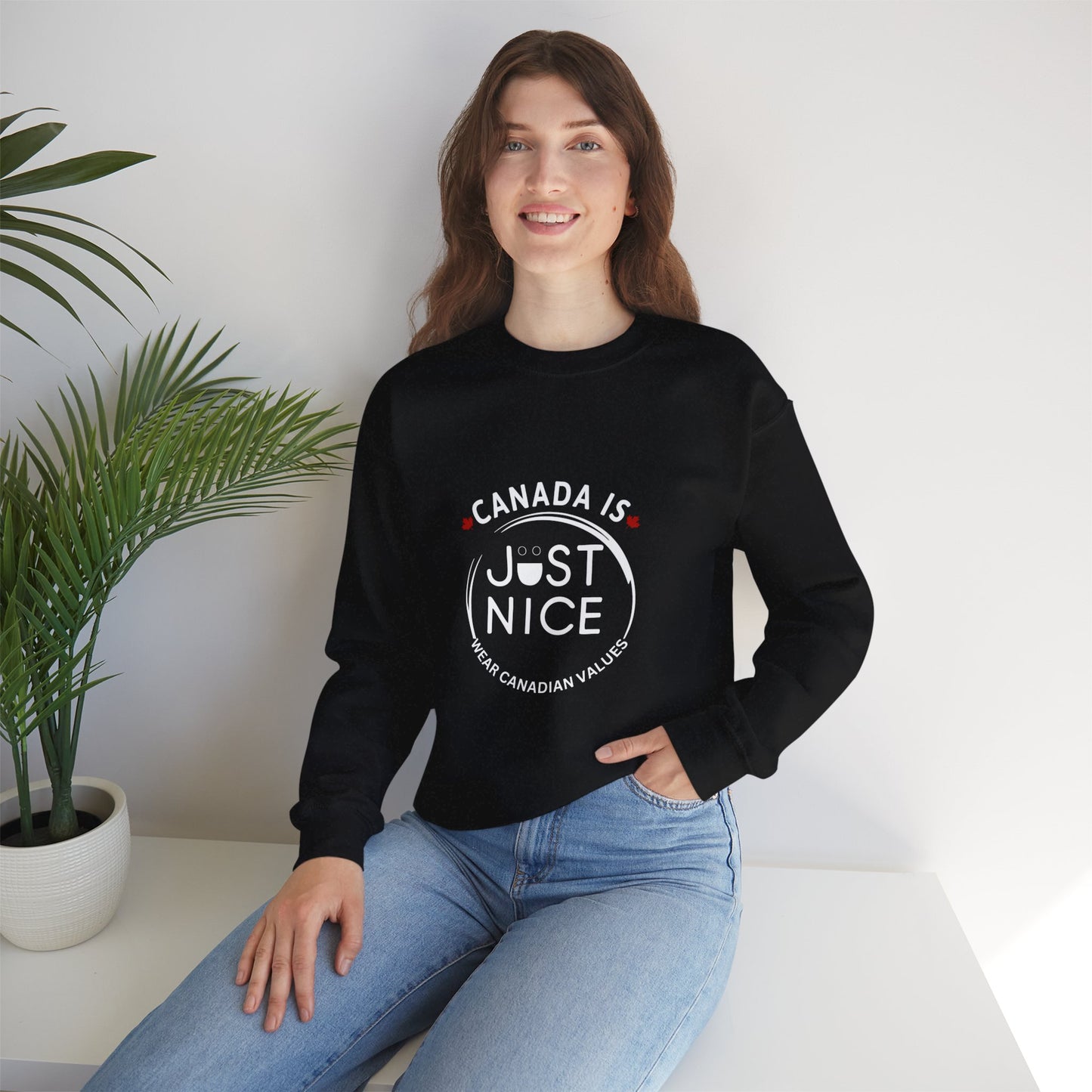 Canada Is Just Nice Crewneck Sweatshirt - Cozy Unisex Sweater